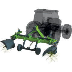 NIUBO MERLOT DE 117 szőlészeti kétoldali sorközművelő vessző eltávolító fejekkel