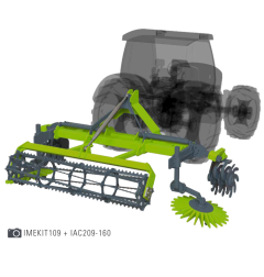 NIUBO MERLOT RF 103 szőlészeti kétoldali sorközművelő adapter talajmaró és tisztító tárcsákkal