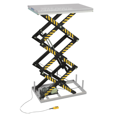 HT 1000-2000: 1.000-2.000 kg teherbírású emelőasztal, 2.440-2.530 mm emeléssel